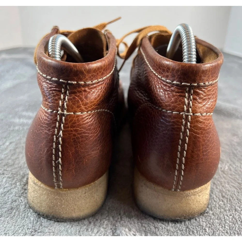 Clarks Original Wallabee Chukka Boots Mens 7.5 Brown Pebbled Leather